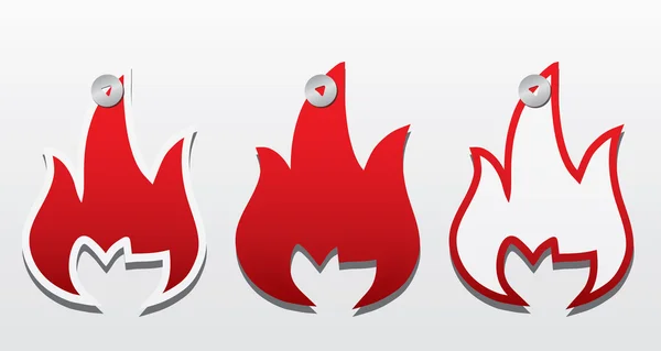 Набор символов огня — стоковый вектор