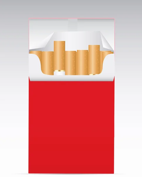 Realistic Pack of cigarettes — Stock Vector