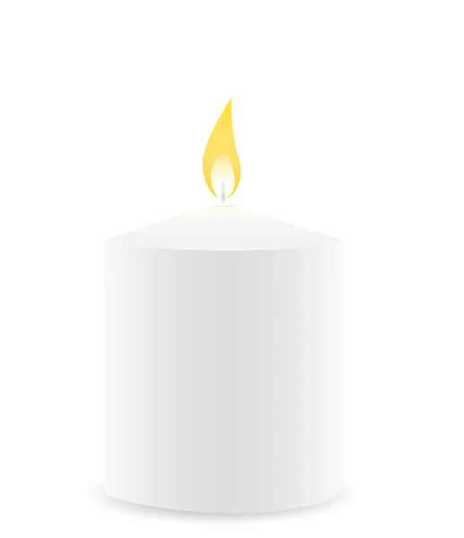 Realisric white Candle — Stock Vector