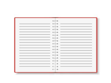 Boş kırmızı defter