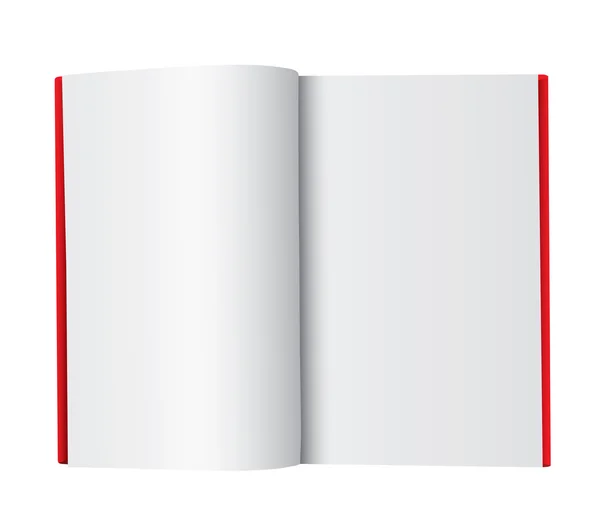 Libro rojo abierto — Vector de stock