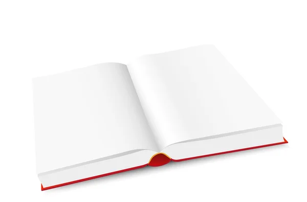 Rotbuch aufgeschlagen — Stockvektor
