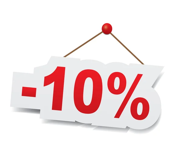 Červený 10 % — Stockový vektor