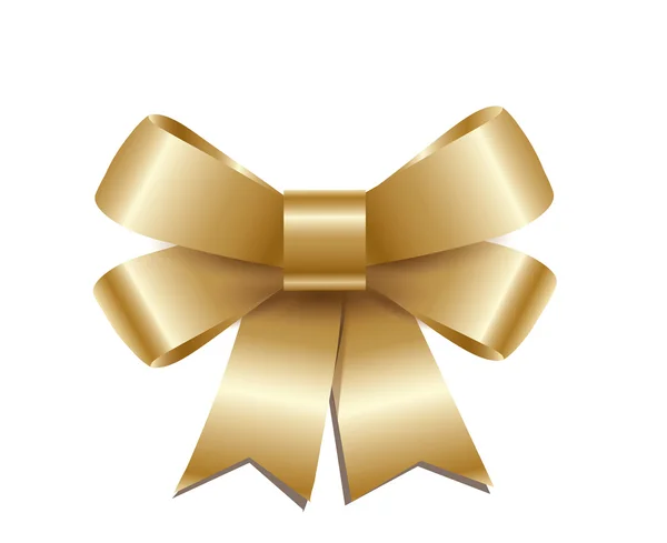 Big Golden bow — Stock Vector