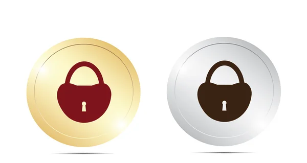 Round Padlock signs set — Stock Vector