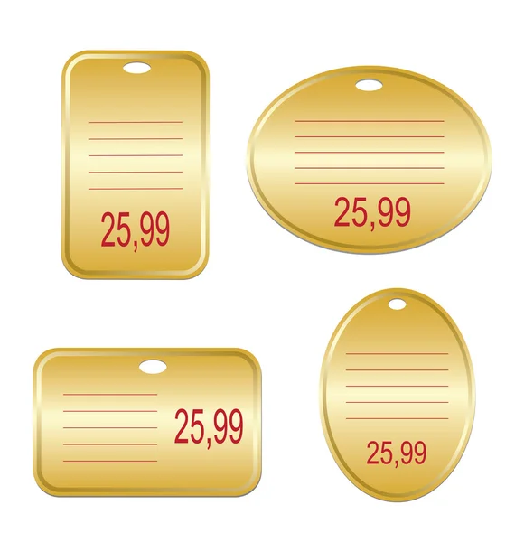 Blank shopping labels — Stock Vector