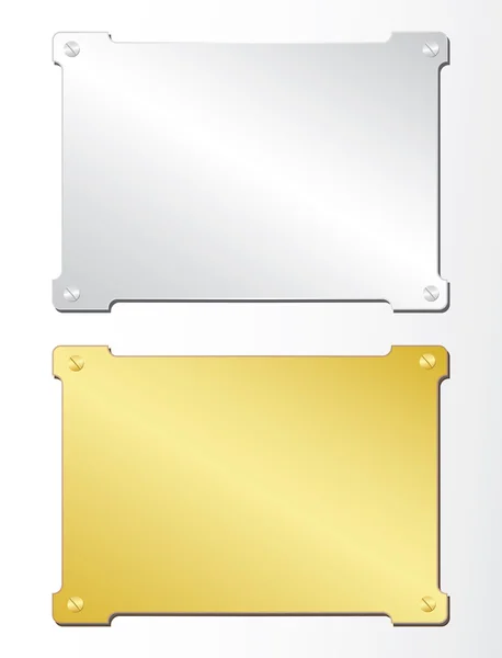 Plaques d'argent et d'or — Image vectorielle