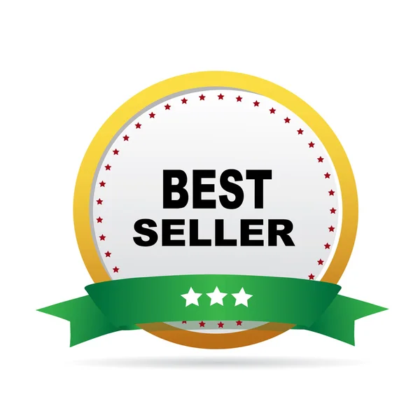 Etiqueta del best seller con cinta — Vector de stock