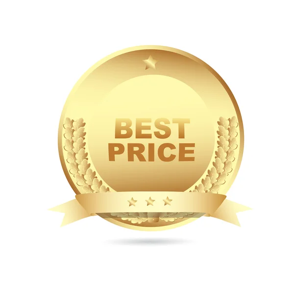 Gold best price label — Stock Vector