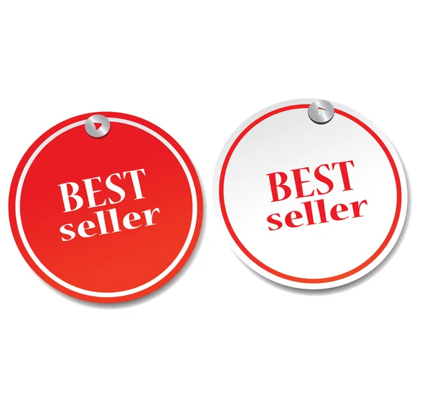 Best seller stickers — Stock Vector