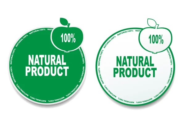 Natural product stickers — Stock Vector