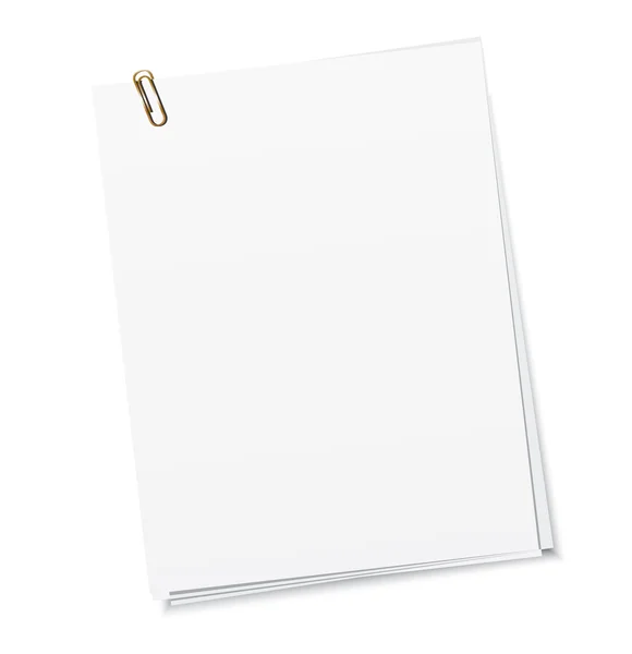 Blank paper sheets — Stock Vector