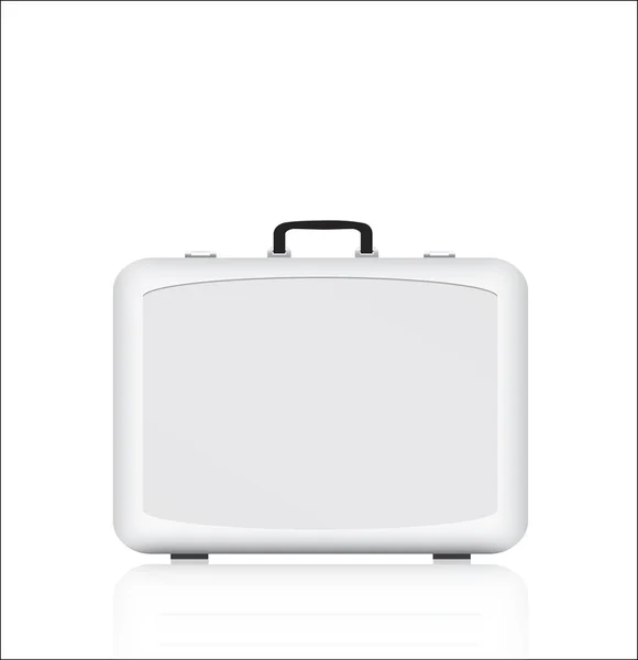 Realistic Silver briefcase — Stock Vector