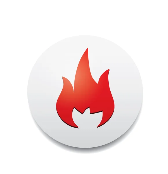 Round Symbols of fire — Stock Vector