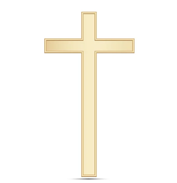 基督教的金色十字架 免版税图库插图