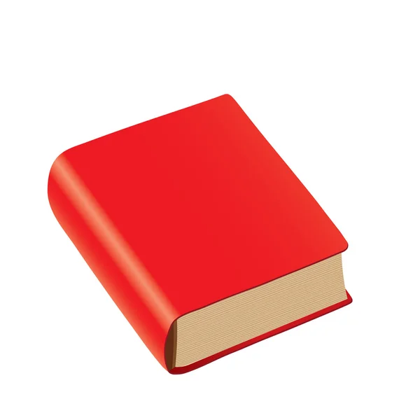 Livro Vermelho em branco — Vetor de Stock