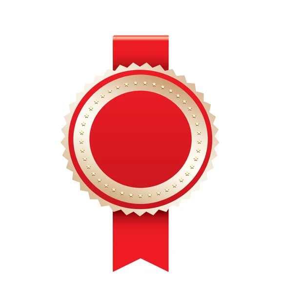 Empty award with ribbon — Stock Vector
