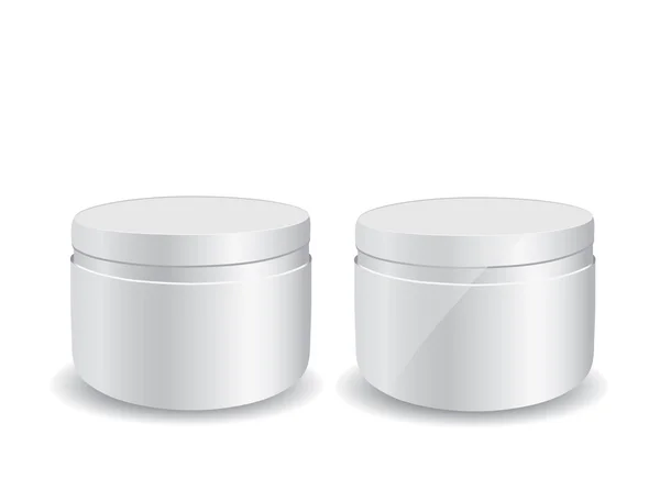 Two cream container — Stockvector