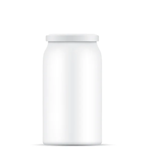 Empty glass jar — Stock Vector