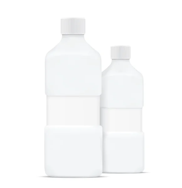 Botella blanca en blanco Vector de stock