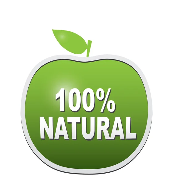 Sign 100% natural — Stock Vector