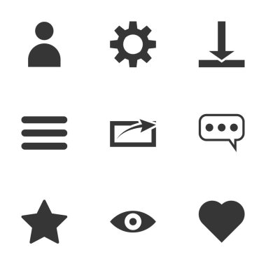 Beyaz arkaplanda vektör illüstrasyonu, sosyal işaretler