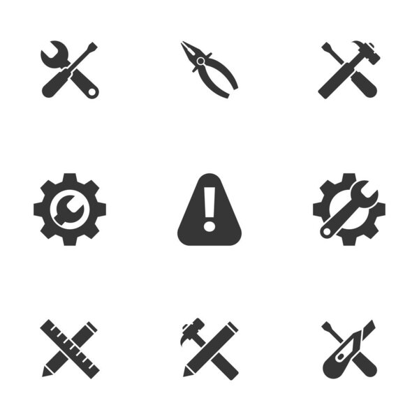 Icons for theme Tools. White background