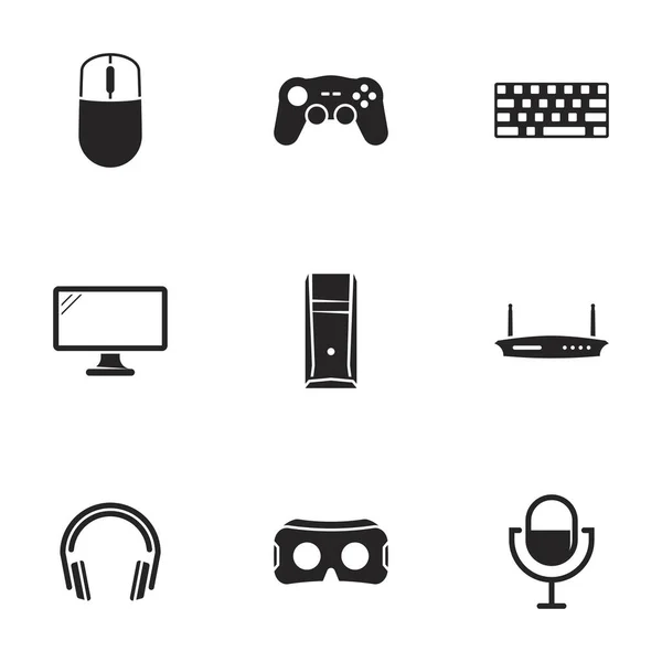 Iconos Para Los Iconos Del Juego Tema Fondo Blanco — Vector de stock