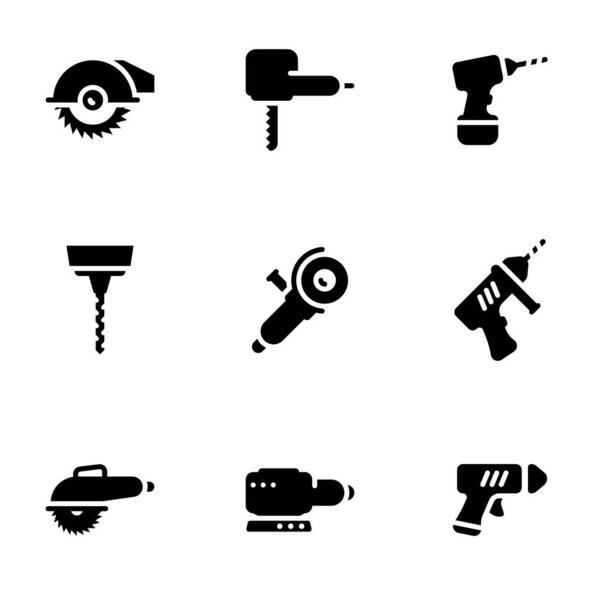 Icons for theme Furniture, home interior, vector, set. White background