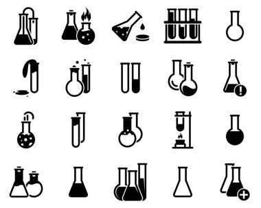 Bir tema üzerinde basit simgeler kümesi Sweets, içecekler, gıda, vektör, tasarım, koleksiyon, düz, işaret, element, nesne, illüstrasyon
