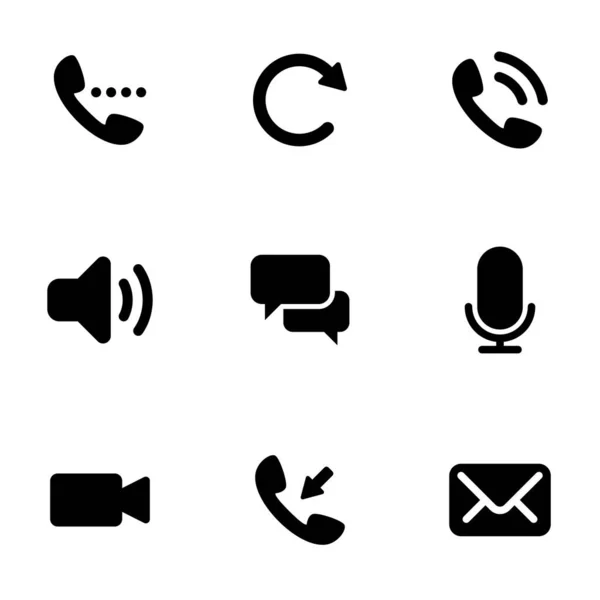 Conjunto Iconos Simples Una Llamada Telefónica Tema Vector Diseño Colección — Vector de stock