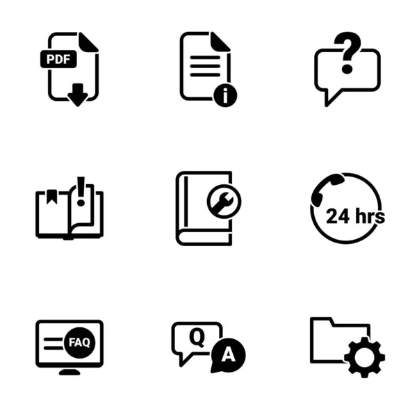 Conjunto Iconos Simples Tema Manual Vector Diseño Colección Plano Signo — Vector de stock