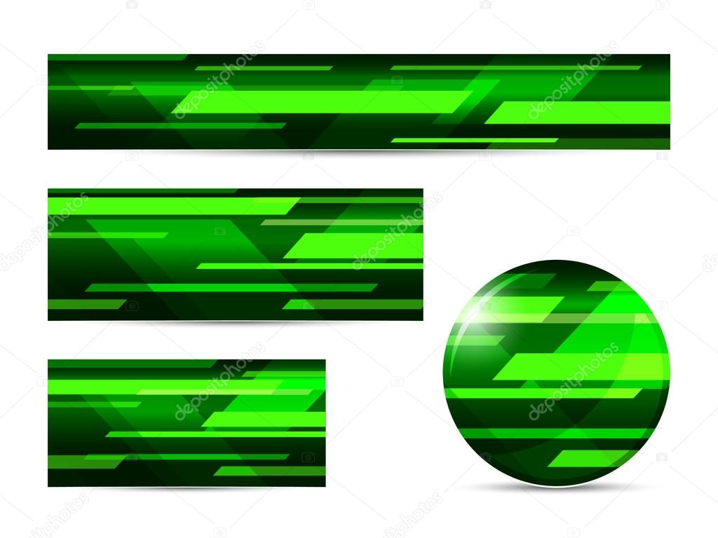 Green vector abstract banner Stock Vector by ©SVnova 61273427