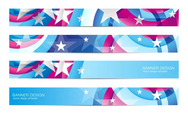 Gaya Vector banner american - Stok Vektor