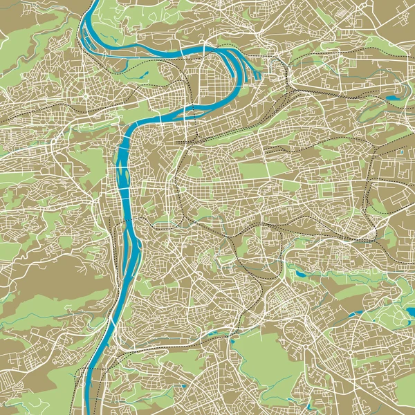 Praha mappa vettoriale — Vettoriale Stock