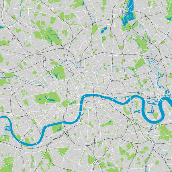 London vector map ultra detailed