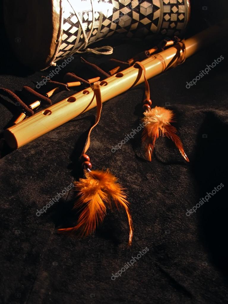 Flute and drum Stock Photo by ©msokolyan 62435047