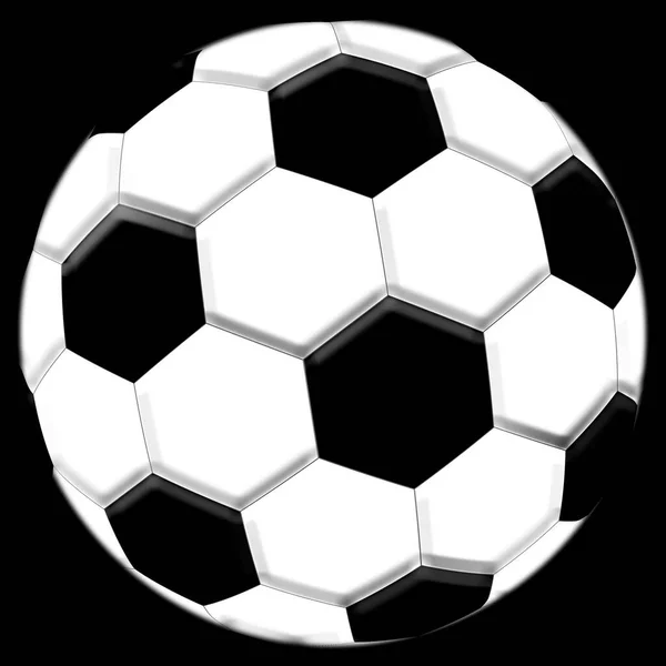 Classic Soccer Ball Black Background Sporting Events — Stock Photo, Image