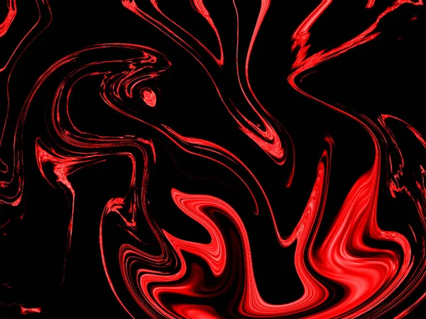 Czarny Marmurkowy Tło Tekstura Czerwonymi Śladami — Zdjęcie stockowe