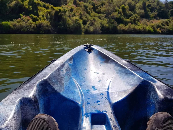 Vue Depuis Kayak Naviguant Sur Plage Marécageuse Océan Rivière Expérience — Photo