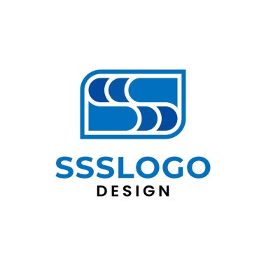 Mavi Renkli Logo Tasarım Şablonu 'nda Monogram Harfi Baş harfleri. Genel İşletme Şirketi Basit Eşsiz Modern Logo Tasarımı İçin Uygun.