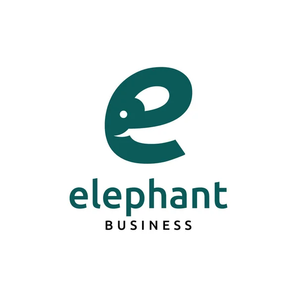 Lettera Iniziale Elephant Logo Design Template Adatto General Fashion Sport — Vettoriale Stock