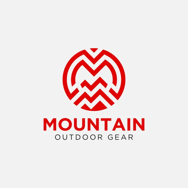 Letter Initial Monogram Oder Für Mountain Logo Design Template Geeignet — Stockvektor