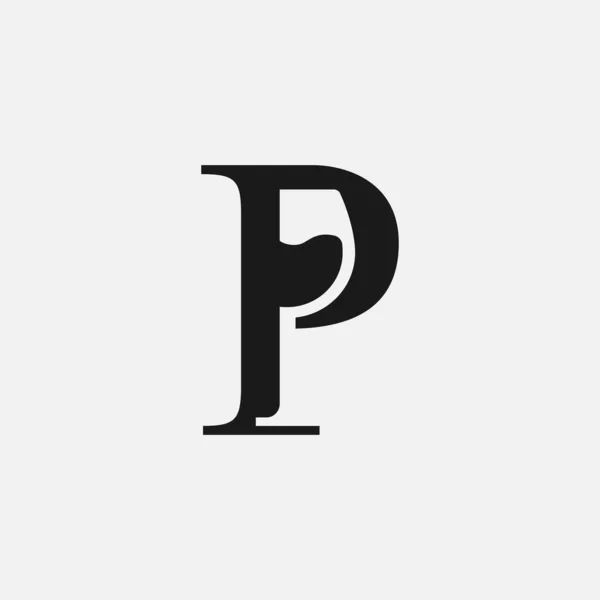 Lettre Initiale Verre Vin Modèle Conception Logo Convient Pour Bar — Image vectorielle
