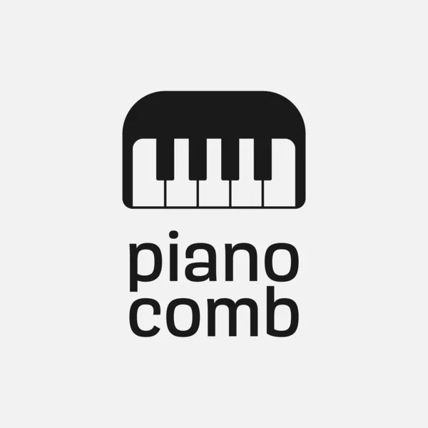 Πρότυπο Σχεδίασης Λογότυπου Για Πιάνο Κατάλληλο Για Musical Musician Fashion — Διανυσματικό Αρχείο