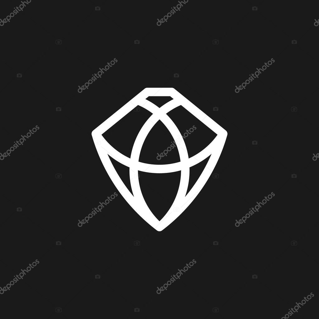 Letter Initial A Jewel Logo Design Template. Suitable for Jewelry Athletic Sport Fashion Adventure Gear Brand Apparel Business Company in Simple Line Modern Style Logo Design