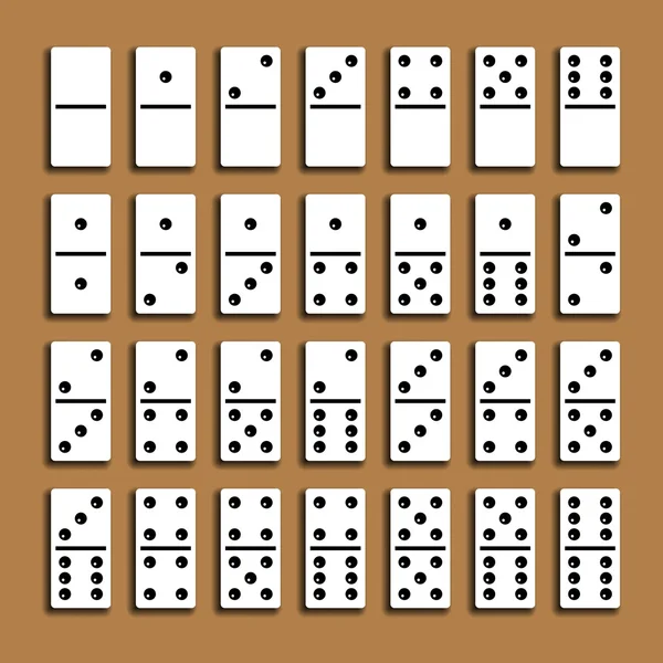 Domino full uppsättning. — Stock vektor