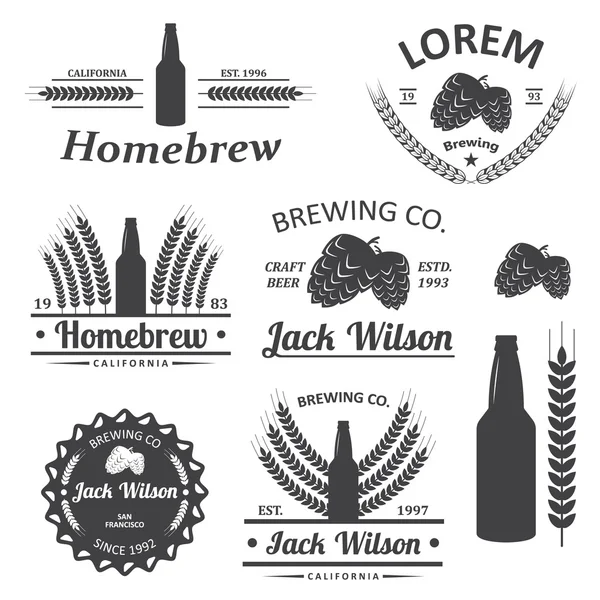 Etykiety browar piwo. — Wektor stockowy