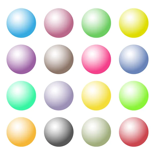 Sphères brillantes colorées . — Image vectorielle