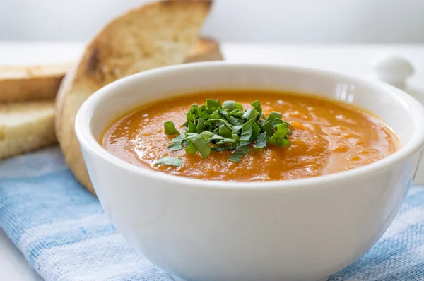 Foto de sopa de zanahoria — Foto de Stock